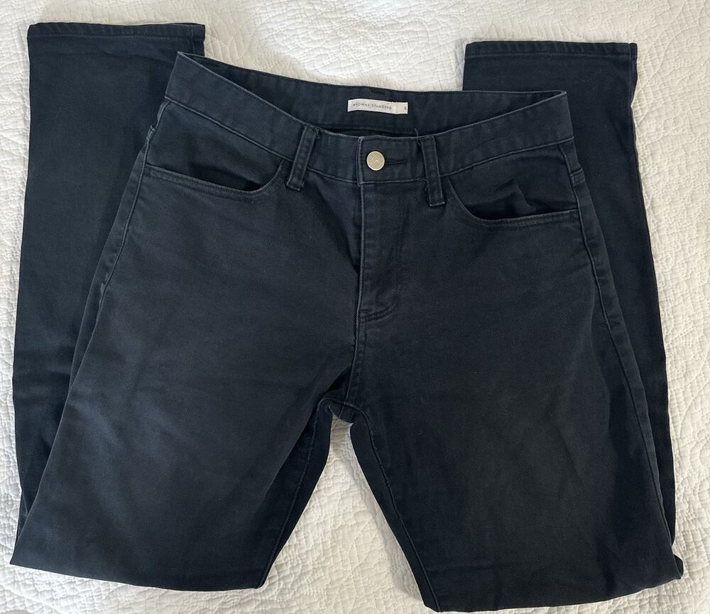 Browny Standard Black Jeans Size Small Washed Denim 28x27 Preowned